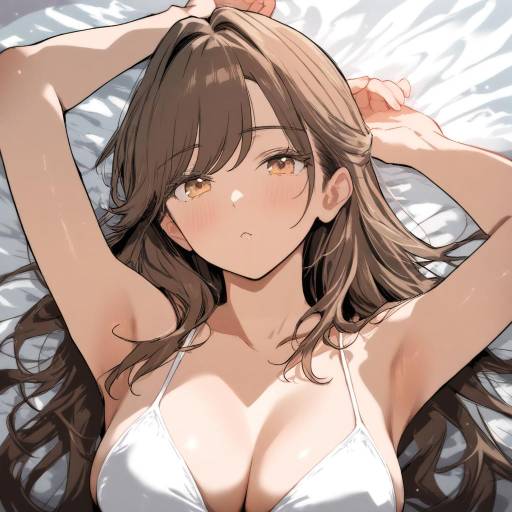 Cute Girl Relaxing on Bed