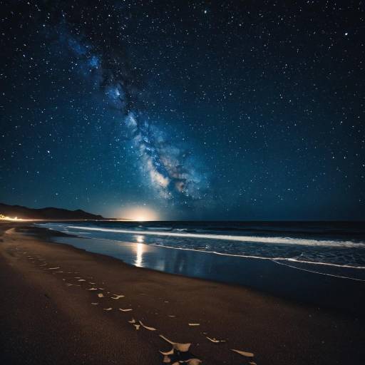 Milky Way Over Beach at Night Milky Way Over Beach at Night