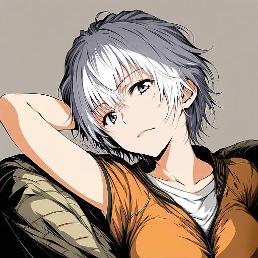 Illustration of Hamazura shiage, toaru majutsu no index in the style of Hamao