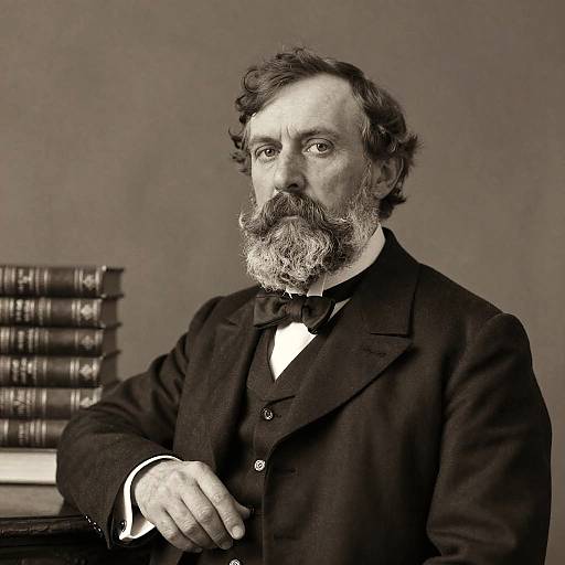 Victorian Gentleman Portrait Sepia Tone