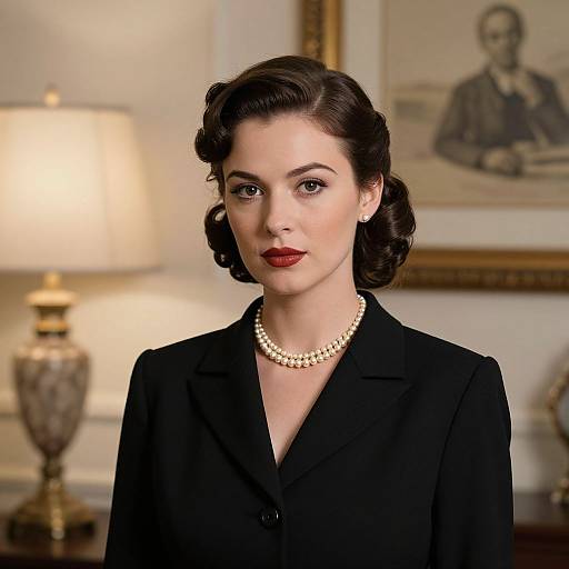 Elegant 1940s Woman Portrait