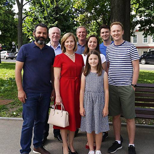 Joyful Group Photo in the Park