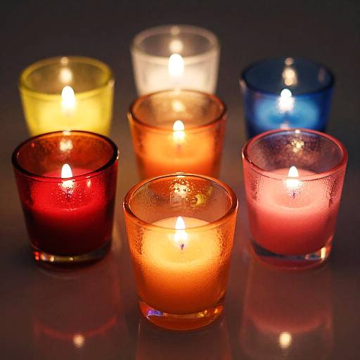Colorful Frosted Glass Candle Holders