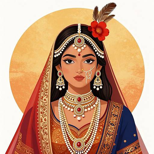 Vibrant Indian-Inspired Jewelry Portrait