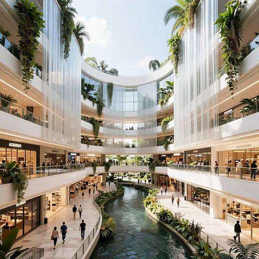 Biophilic Aerial View of Botanical Mall
