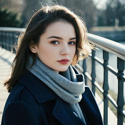 Soft Outdoor Portrait of Woman