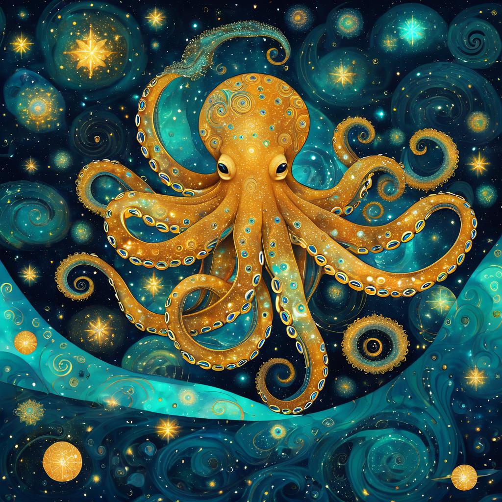 Psychedelic Octopus in Cosmic Universe