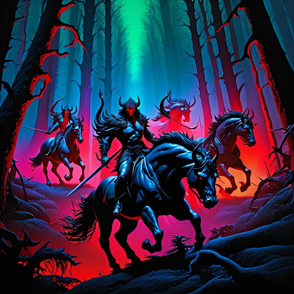 Dark Fantasy Mutated Centaurs Hunting