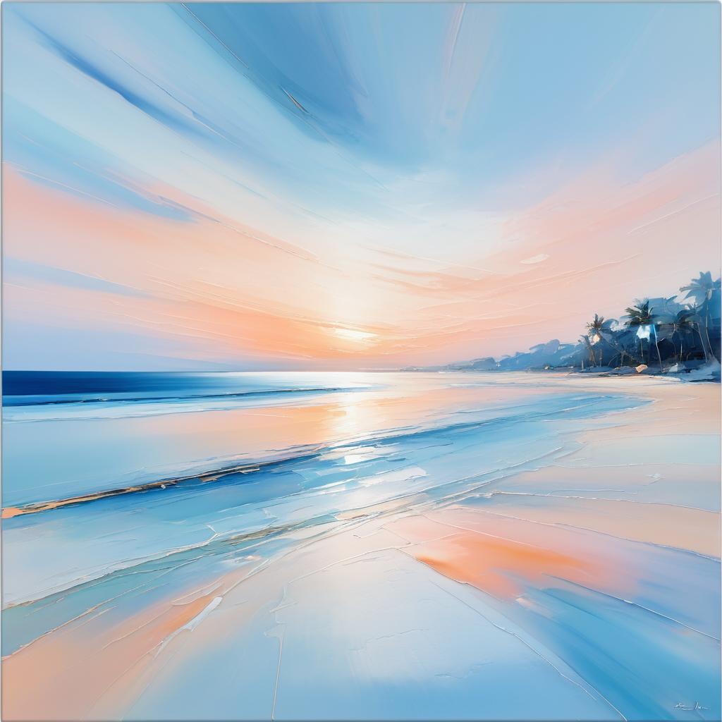 Dreamlike Abstract Beach at Dawn