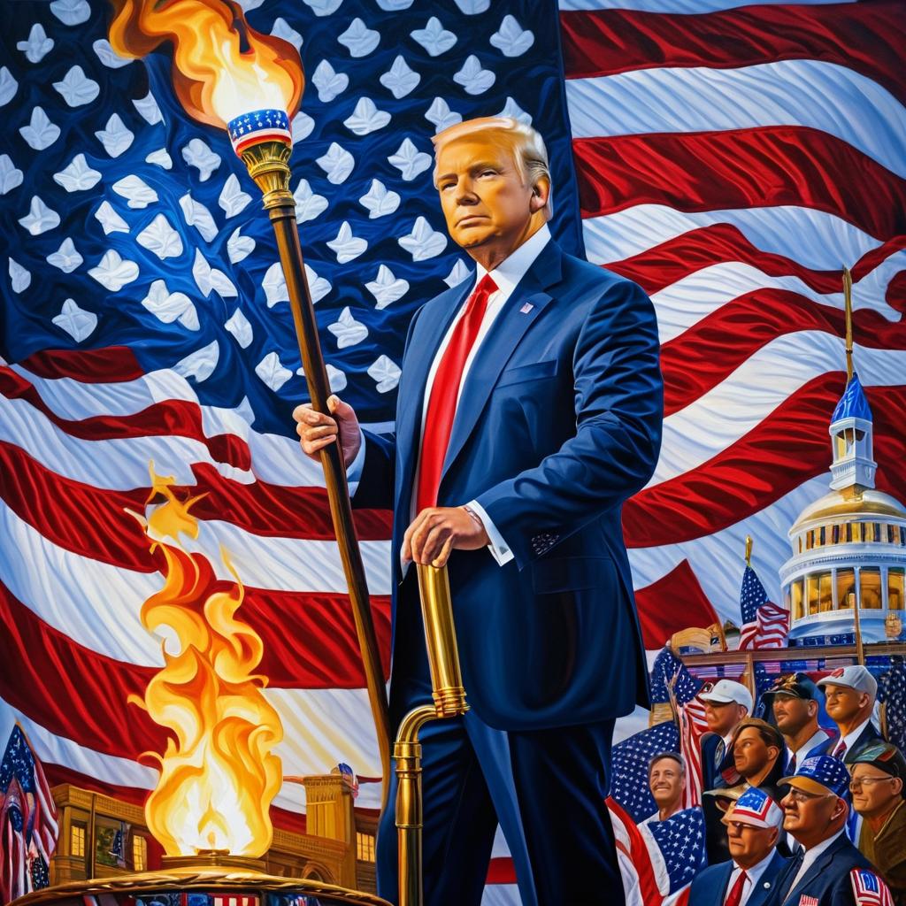 Patriotic Portrait of 2016 President