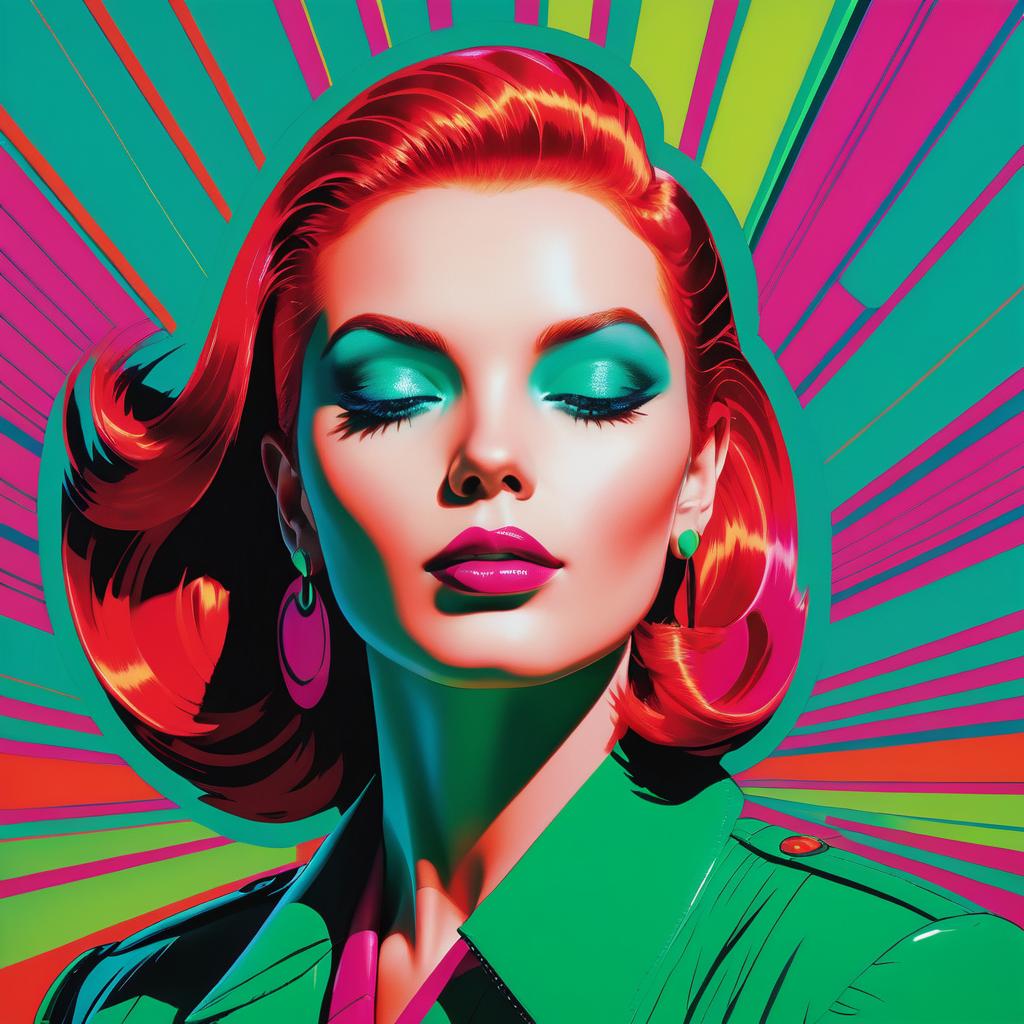 Vibrant 80s Pop Art Portrait