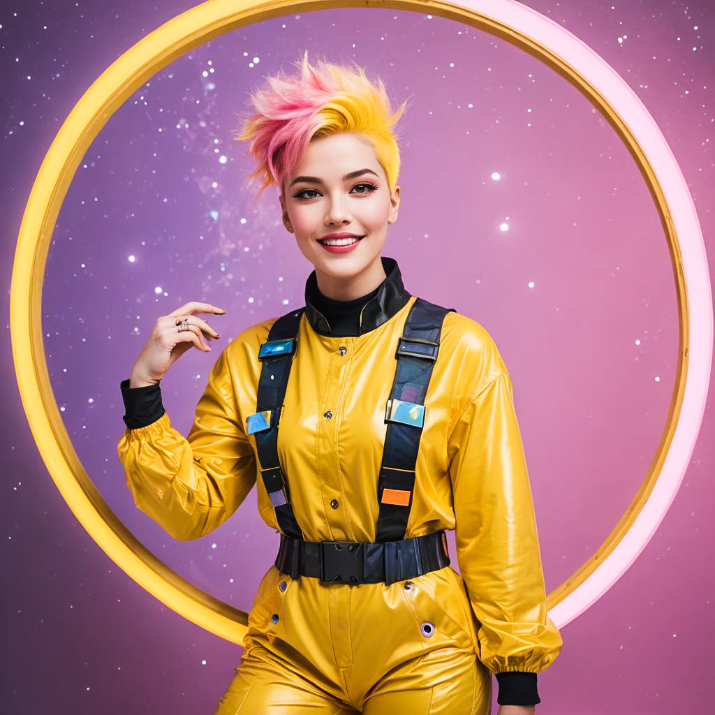 Vibrant Sci-Fi Fan in Colorful Costume