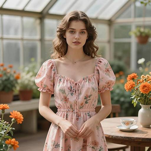 Serene Portrait of a Woman in Bloom