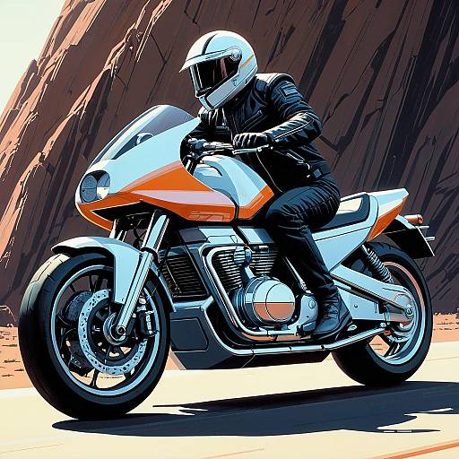Futuristic Motorcycle in Photorealistic Style