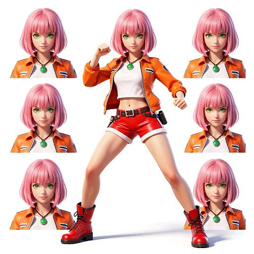 Detailed Character Reference Sheet Design