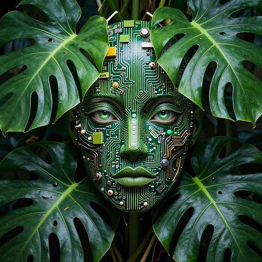 Cinematic Biopunk Monstera Portrait