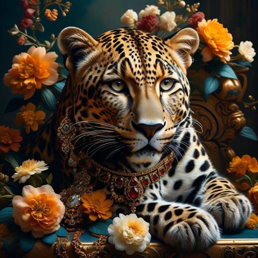 Regal Leopard in Renaissance Elegance