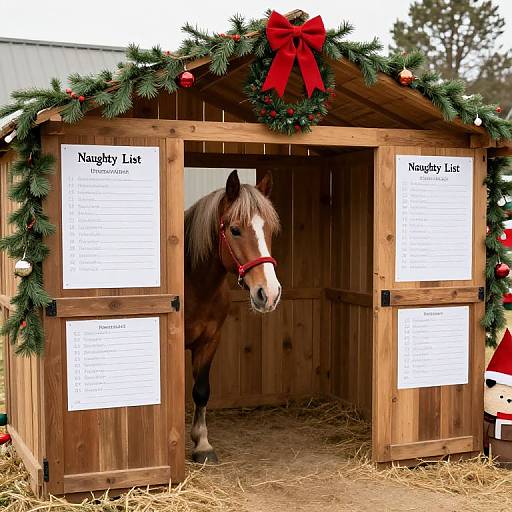 Christmas Horse Stall Decoration Contest