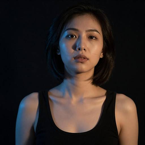 Dramatic Portrait with Colorful Lighting