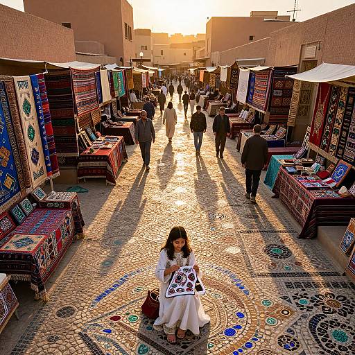 Enchanted Arabian Bazaar at Sunset