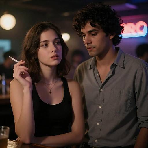 Nightlife Vibe at a Dimly Lit Bar