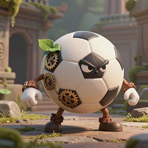 Heroic Soccer Ball Adventurer in Temple