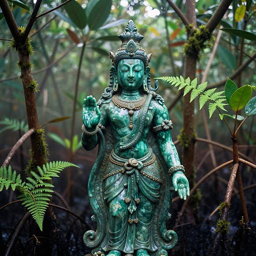 Malachite Deity in Tropical Mangrove