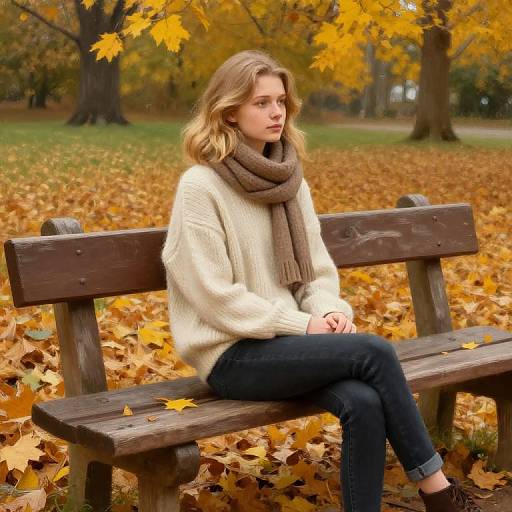 Sofie Reflecting in Autumn Park