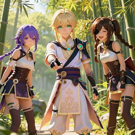 Cowboy Shot: Aether with Mischievous Companions