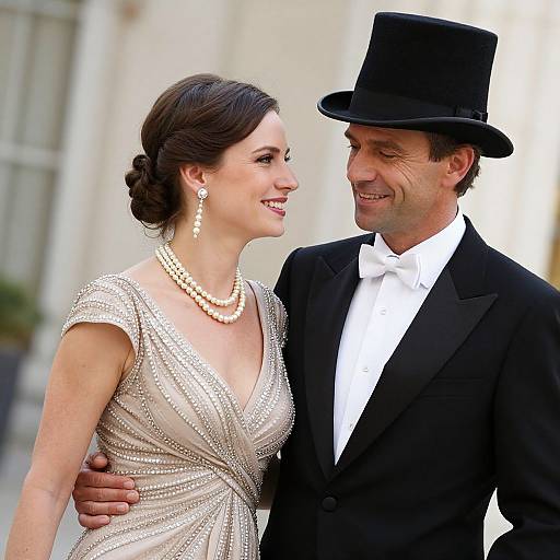 Elegant Couple in Sophisticated Attire