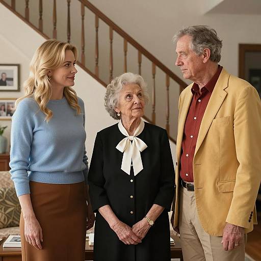 Family Gathering in a Cozy Living Room