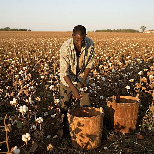 Resilient Black Man in Southern Field