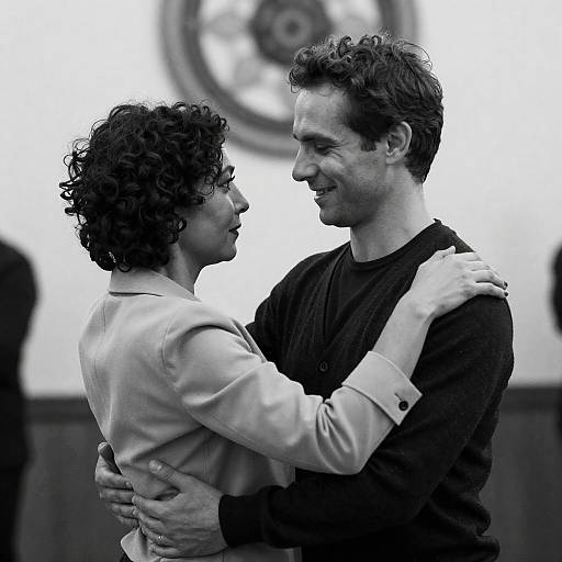 Eloquent Dance of Love in Black and White