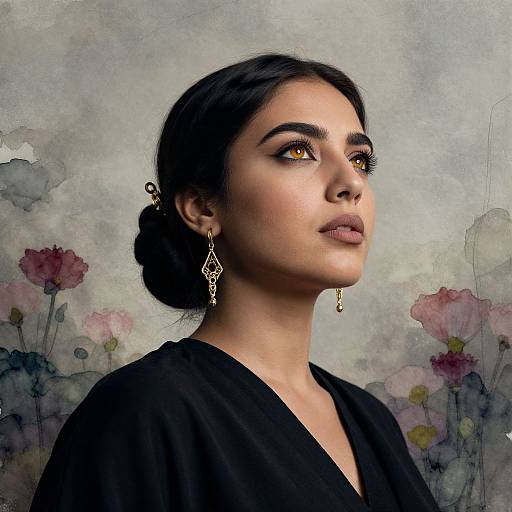 Ethereal Portrait of Middle Eastern Woman