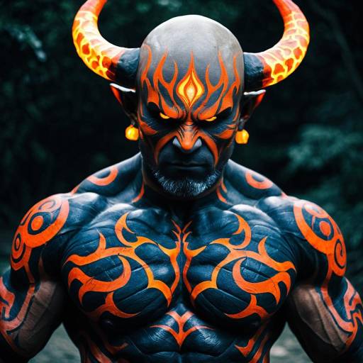 Fiery Asura Cosplay Costume Design