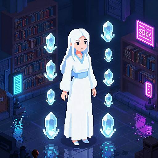 Pixel Anime Data Priestess Library