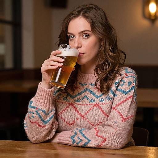 Woman Posing in Sweater