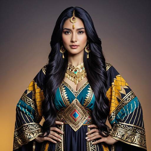 Elegant Ethnic Dress with Gold Accessories