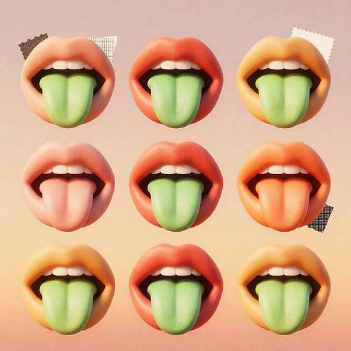 Sunset Matte Lips with Lime Tongues