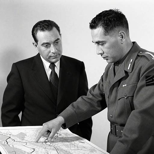 Focused Men Analyzing Detailed Map