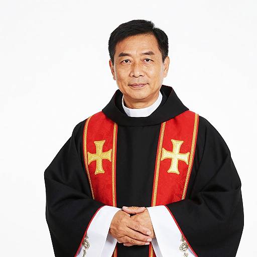 Portrait of Asian Catholic Priest