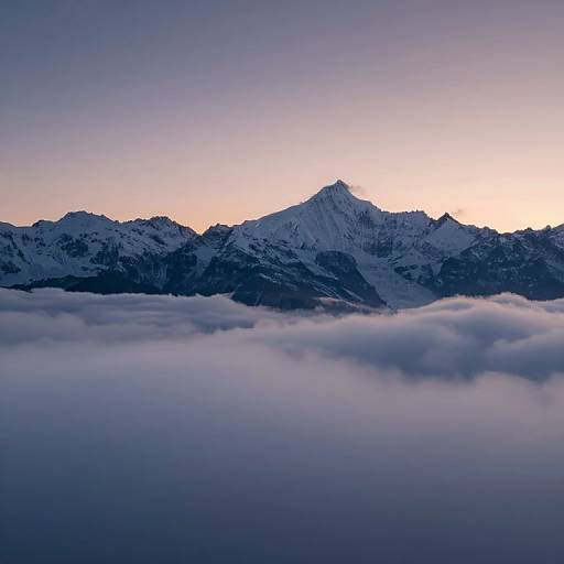 Majestic Snow-Capped Peaks at Twilight