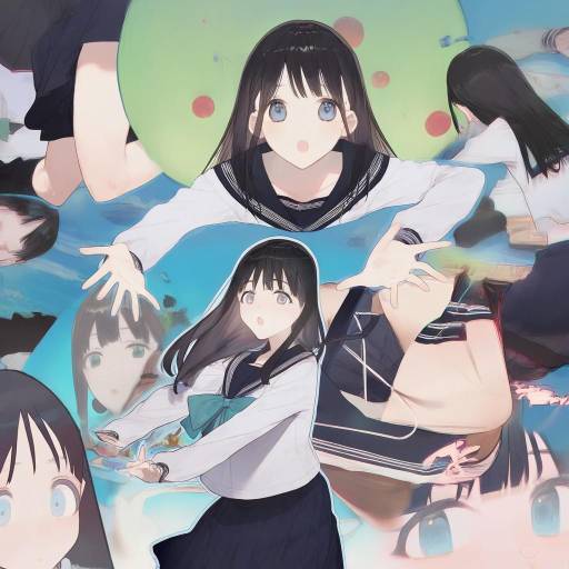 Illustration of Akebi komichi, akebi-chan no serafuku in the style of Noco (adamas)