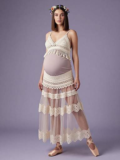 Ethereal Boho Maternity Fairy Portrait