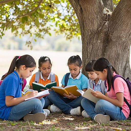 Serene Outdoor Learning Scene