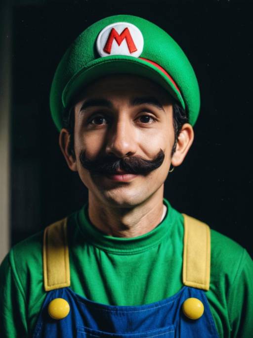 Man in Luigi Costume Portrait