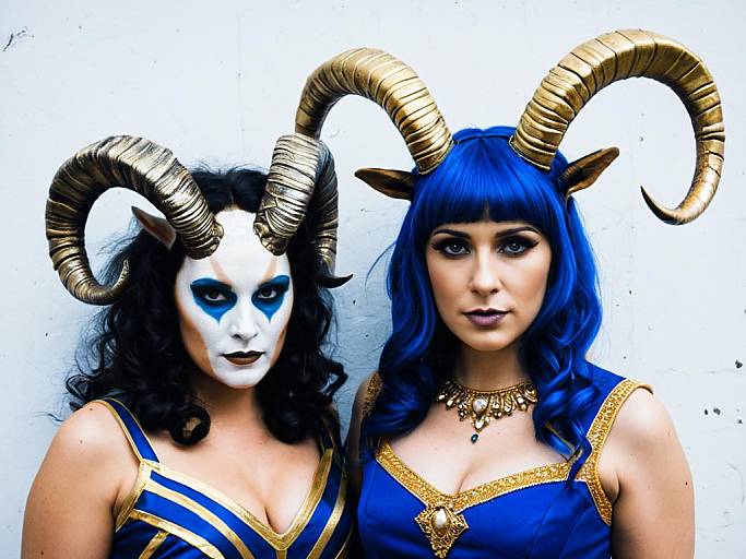 Ram Horned Woman Face Swap