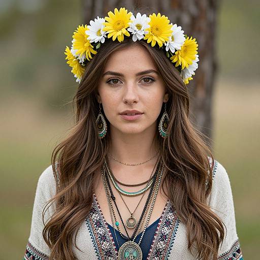 Bohemian Young Woman Portrait