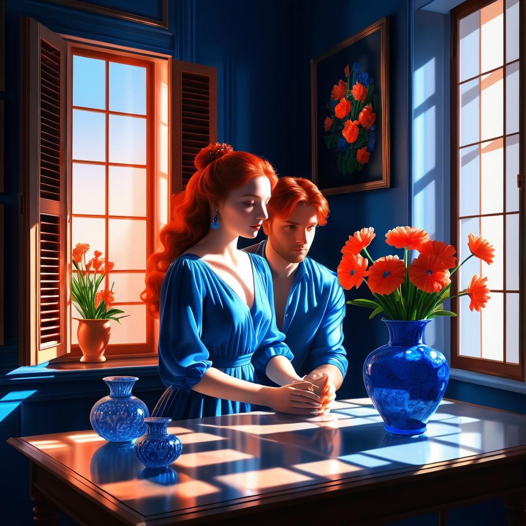 Romantic Scene in a Dark Room