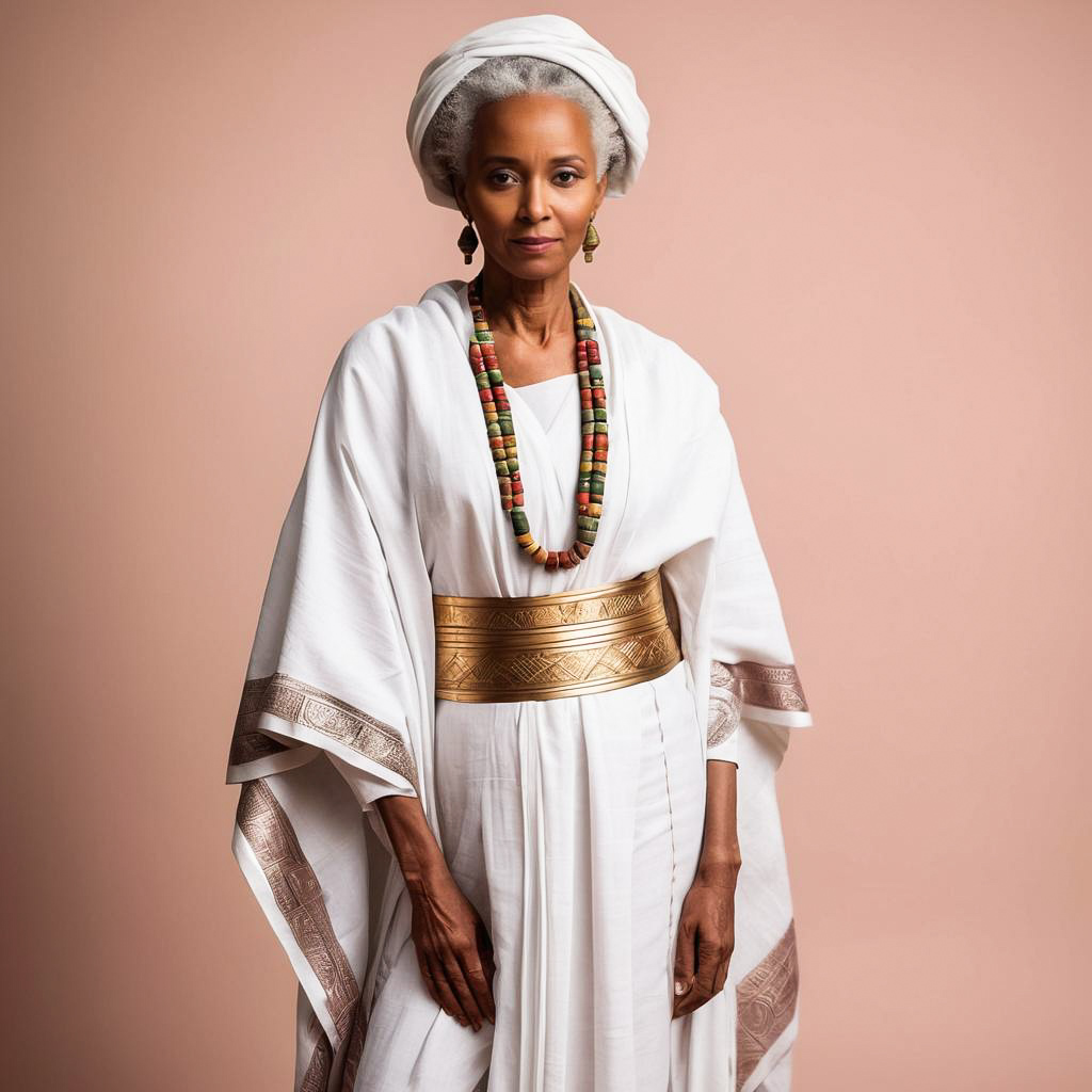 Serene Elder in Traditional Ethiopian Attire